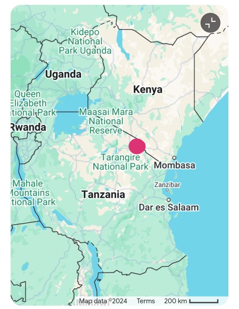 Map showing Kilimanjaro location and history